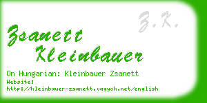 zsanett kleinbauer business card